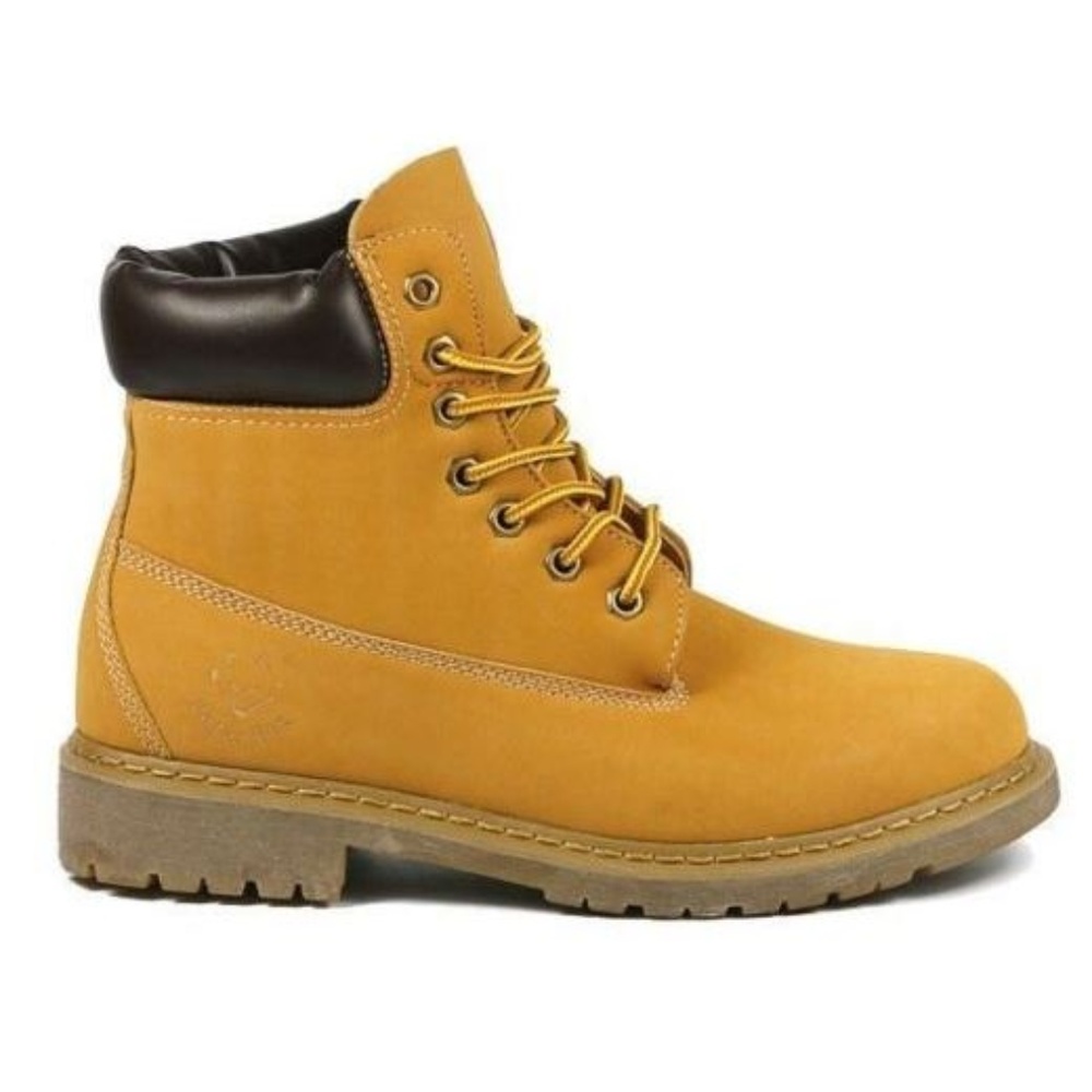 POLAR FOX MENS LEATHER ANKLE BOOTS MILITARY COMBAT - Picture 1 of 7